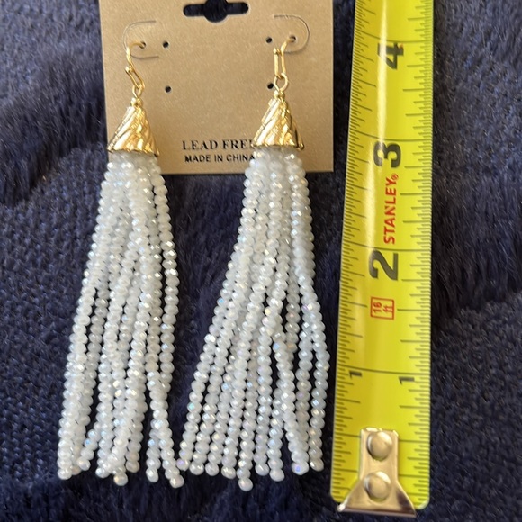Natasha Iridescent Beads, Dangle Earrings - NWT - Picture 4 of 4